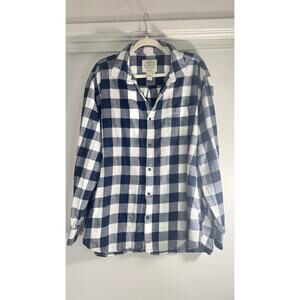ST.JOHN’s BAY Men’s Flannel Plaid. Button Down Long Sleeve 2XL 100% Cotton